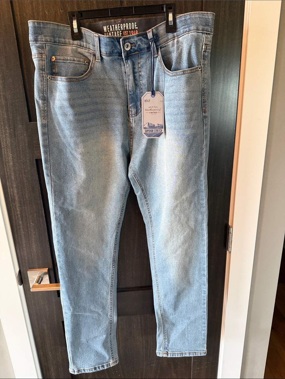 Weatherproof Men's Slim Straight Light Blue Jeans
